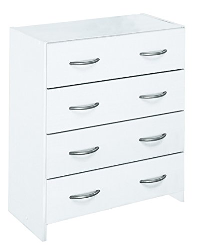 Preisvergleich Produktbild Kommode in weiß - 4 Schubladen