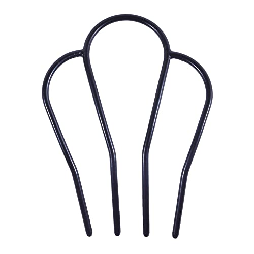 LPOQW Haarnadeln für Brötchen Metall Haargabel Clip Haarsticks Haarnadeln Lady Style Grip Stilvolle Brötchen Haarschmuck für Frauen Mädchen,Schwarz Cover