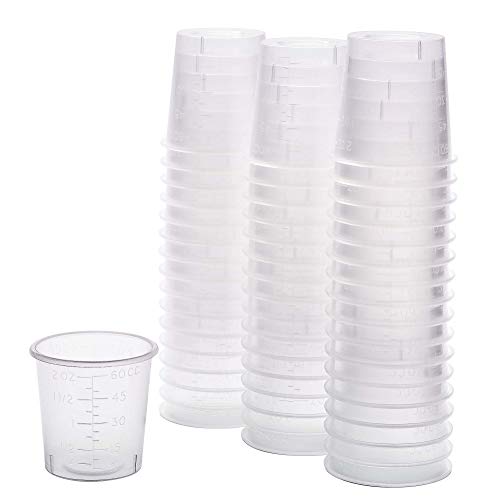 Vasos medidores de 2 onzas paquete de 50 miniatura 5