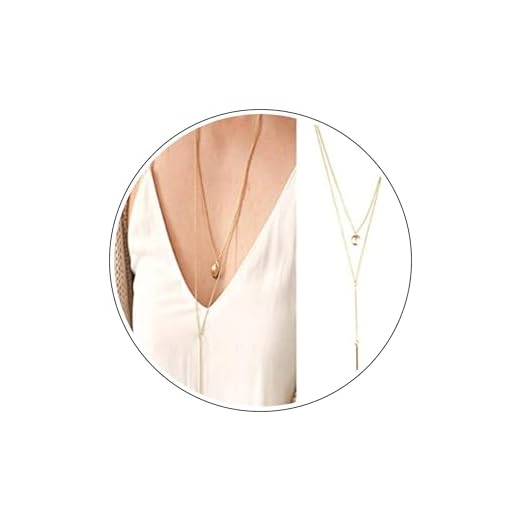 Zeshimb Colar de barra longa com pingente de barra de lantejoulas douradas em camadas, colar em Y, colar delicado de barra vertical, colar de lariat, vintage, corrente de camadas, colar de disco, joia