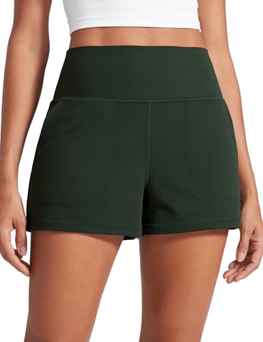 Image of CRZ YOGA Butterlift Linerless Shorts 3 inch | High Waisted, Buttery Soft, Comfy, Yoga, Casual, Pockets, for Women