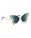 【Vielseitig】 Die modische Schmetterlingsform und der Blauton der festival brille damen passen perfekt ins urbane Leben – ob beim Pendeln, Einkaufen oder Reisen – sie unterstreicht Ihren lässigen Stil. Als täglicher Sonnenschutz passt sie sich dezent an verschiedene Anlässe an – vom Büro bis zur Party – und ist leicht zu handhaben, was sie zu einem vielseitigen Accessoire in Ihrer Garderobe macht.