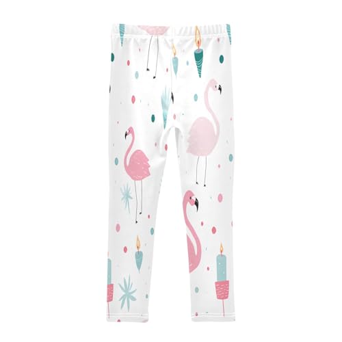 Toddler Girls Leggings Printed Yoga Pants Leggings Candle Flamingos for Kids2