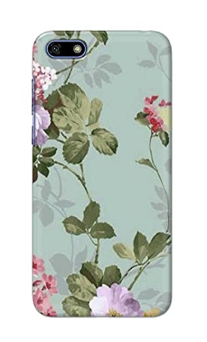 Image of Printed Hard Back Cover Case for Honor 7S | Huawei Y5 2018 | Huawei Y5 Prime 2018 Back Cover (Floral Painting) -1302