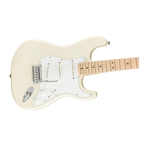 Image of Fender Squier Affinity Series Stratocaster Electric Guitar with Gig-Bag, Polishing Cloth, Strap, Picks & E-Book - Olympic White