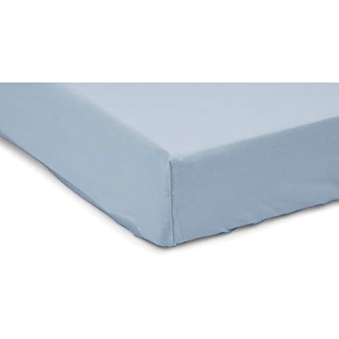 Babydoll Bedding Poly Cotton Cradle Sheet, Light Blue, 15" x 33" Cover