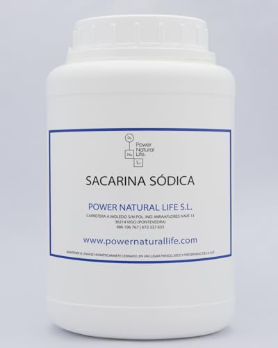 Sacarina Sódica Power Natural Life | Sustituto del Azúcar | Edulcorante Bajo en Calorías | Envase de 1kg
