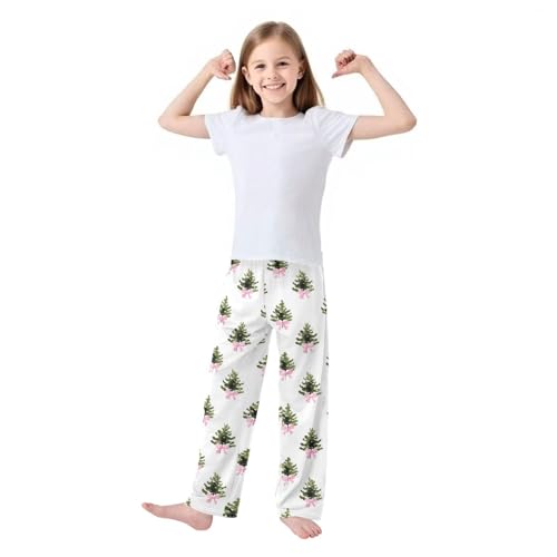 Pajama Bottoms, Christmas Tree Bow Pajamas Pant Sleep Long Pants Lounge Wear Sleepwear Soft Pjs2