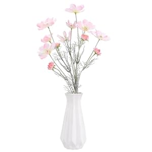 2 Stück Kosmos Pflanzen, Künstliche Kunstblumen, Rosa Blumen, Künstliche Blumen für Drinnen und Draußen, Stoffblumen Dekoration und Kunsthandwerk für Hochzeit, Bankett, Blumenparty, Zuhause, Hotel