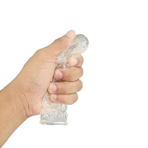 Grupo ShopMix, Capa Peniana Extensora Textura Massageadora 15cm Cor:Rosa