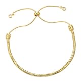 DEARMAMY Pulsera Semiacabada de Latón Ajustable 3 Piezas, Cadena para Hacer Joyas Diy, Oro y Oro, Accesorios de Bisutería para Pulseras Personalizadas