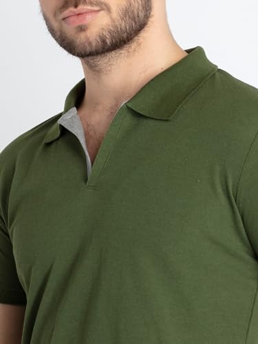 Image of Status Quo Men's Polo T-Shirt | Rich Cotton Blend | Slim Fit | All Day Comfort | Contrast Inner Placket | Polo Collar