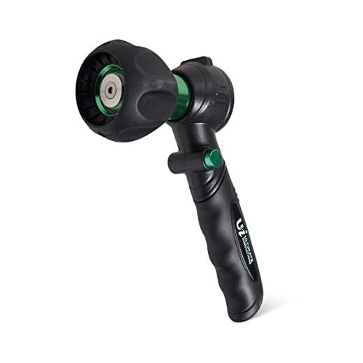 Ultimate Innovations Fireman's 5-Pattern Flip-Handle Hose Nozzle (Green)