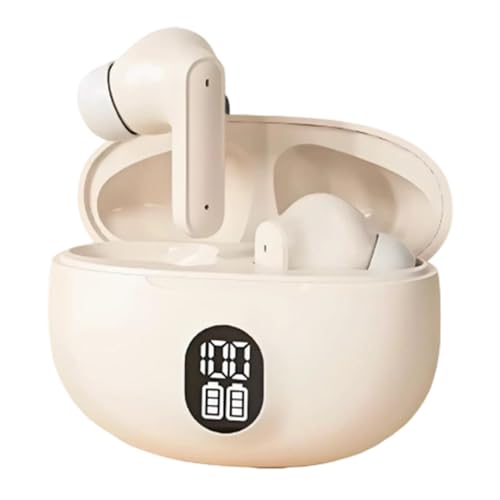 Auriculares inalámbricos con cancelación de ruido, estuche de carga con pantalla LED | para correr y conducir, auriculares deportivos con sonido estéreo ligero para caminar, uso en el gimnasio