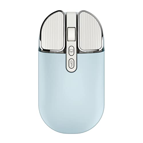 Image of 2.4G Wireless Rechargeable Mouse with USB Receiver,One Click Return to Desk,Mute Button,Power Saving, 2400DPI Optical Cute Girls Mouse for Laptop,Notebook,PC,Tablet (Blue)