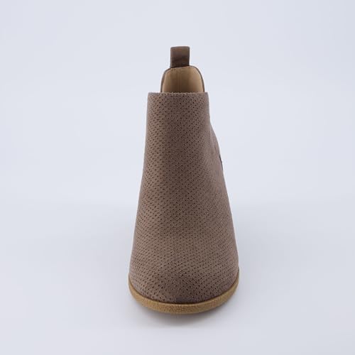 CUSHIONAIRE Women's Tito Wedge Bootie - Soft Vegan Suede, Memory Foam, Wide Width Available3