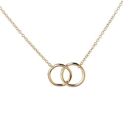 GOOTUUG Stammbaum Halskette Infinity Kreis Anhänger Wunsch Halskette beste Geschenk (Gold)