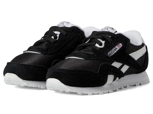 Reebok Baby Boy's Classic Nylon Sneaker, Black/White, 7 Infant