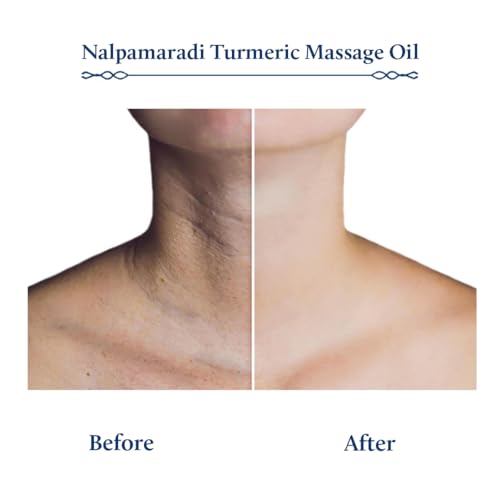 Blue Nectar Nalpamaradi Thailam Skin Brightening Treatment Oil | Plant Based Body Oil and Face Oil for Glowing Skin Infused with Turmeric, Amla and Manjistha (16herbs, 100ml)