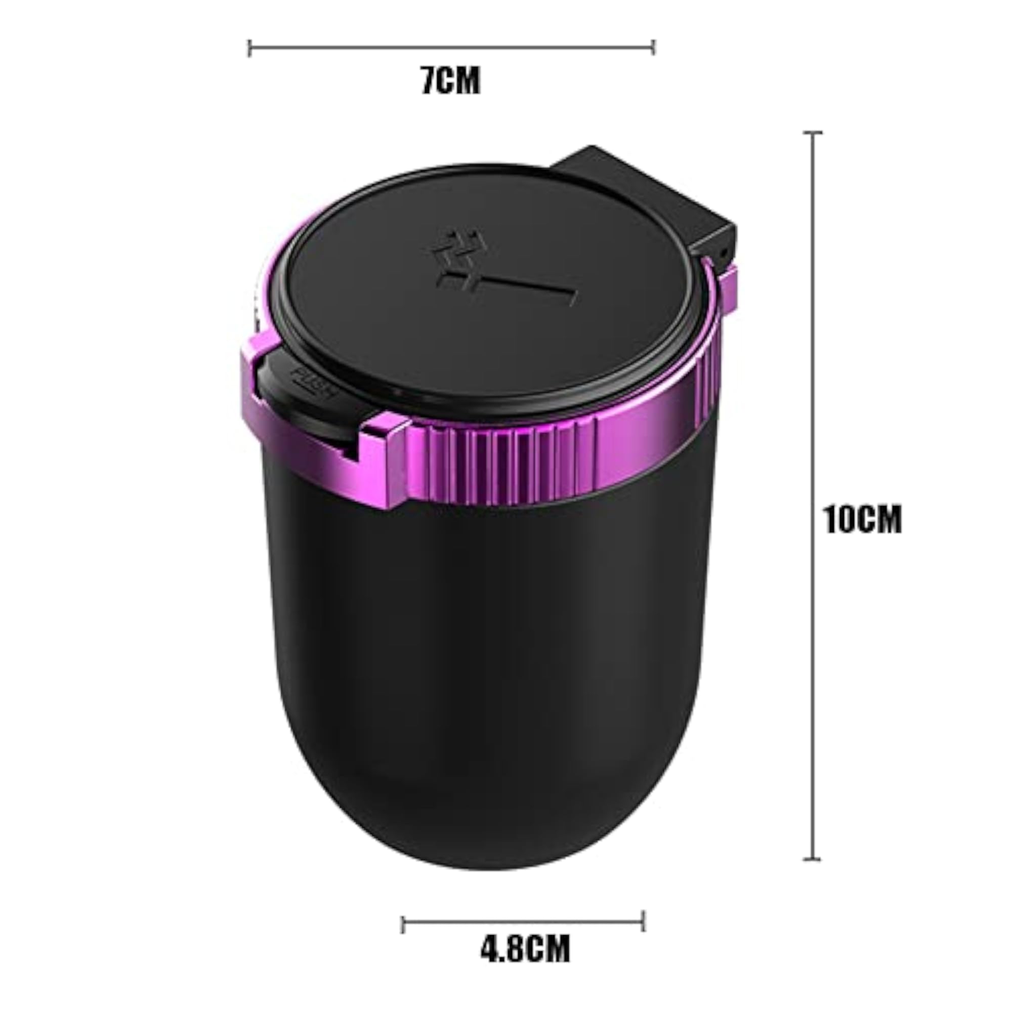 Portable Car Ashtray with Lid and Blue LED Light
