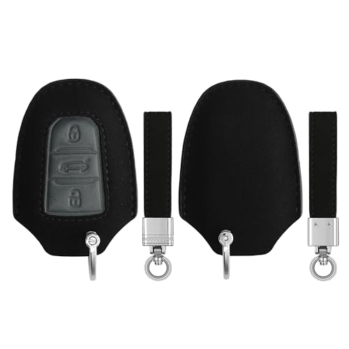 kwmobile Custodia Compatibile con Peugeot Citroen con 3 tasti Smartkey (Keyless Go) - Cover Chiavi Auto Protezione Copri Telecomando - Copri Chiave Copertura nero/grigio