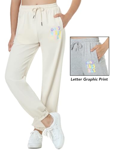 Image of EXARUS 3 Pack Girls Sweatpants Joggers Teen Sweat Pants Wide Leg
