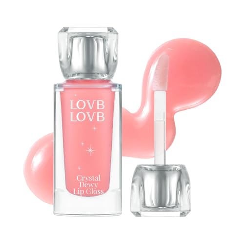 LOVB LOVB クリスタルデューイーリップグロス 5.0g (01 ピンクドルフィン)（Amazon）