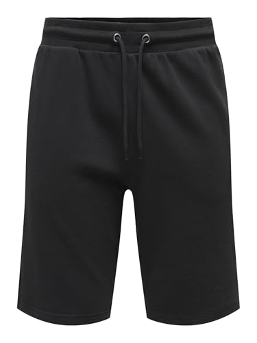 ONLY & SONS Herren Onsneil Sweat Noos Shorts, Schwarz, XS EU – Ansicht 1