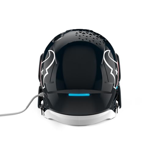 Image of NFL Echo Dot Bundle: Includes Echo Dot | Glacier White and Limited-Edition NFL Helmet Stand | Houston Texans