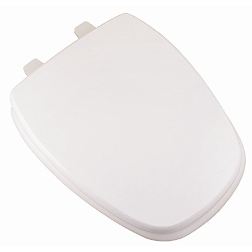 Premium Molded Wood Seat White Elongated Closed Front Toilet Seat For Eljer Toilets #TOP1