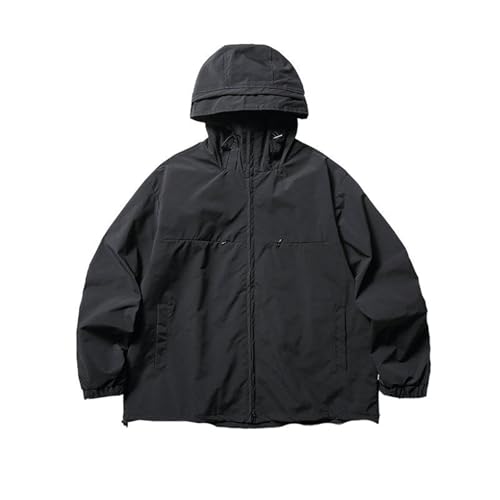 Manteau japonais imperméable pour homme GUOYUXIAO à capuche