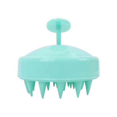 Image of NFI essentials Hair Comb Brush Head Scalp Massager Scrubber, Adults Children Thick /Thin Hair, Mold-Free Solid Silicone for Healthy Hair Growth Dry Scalp Dandruff (Green)