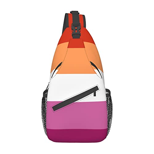 Mochila cruzada unisex con bandera orgullo lésbico miniatura 2