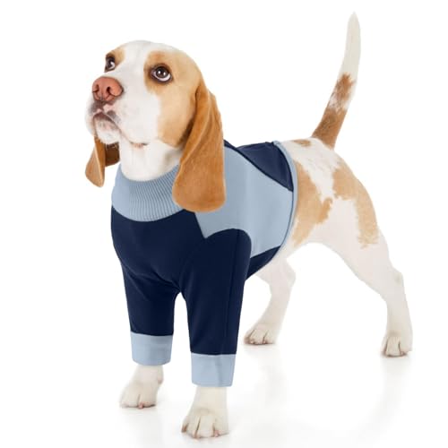 LeLePet Dog Recovery Suit for Front Legs,Chest,Shoulder After Surgery,Long Sleeve Dog Shirt to Stop Licking Male/Female,Elbow Protector for Front Legs