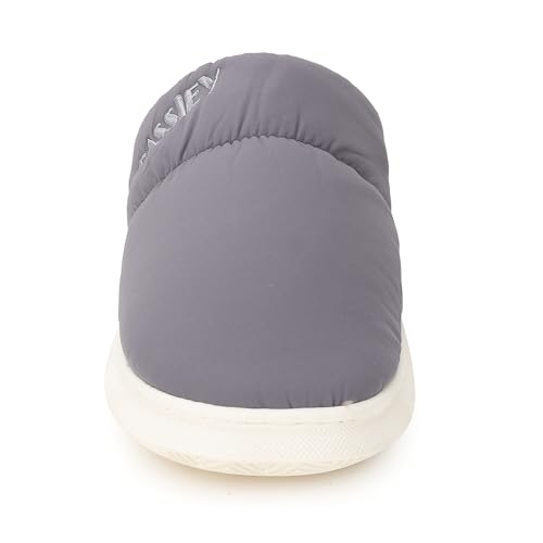 Image of CASSIEY Slippers for Mens Winter Home Indoor Outdoor Warm Thick Sole Waterproof down Cotton Slipper