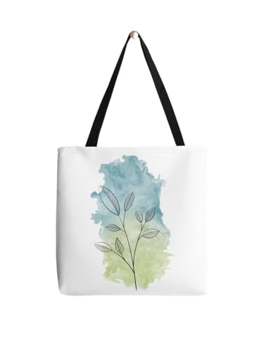 Sac fourre-tout à feuilles fluides cabas de shopping et de cours