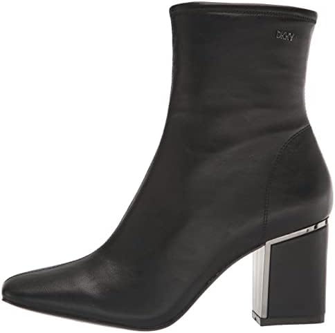 DKNY Women's Nappa Classic Heeled Boot Fashion, Black, 9 | Image 7