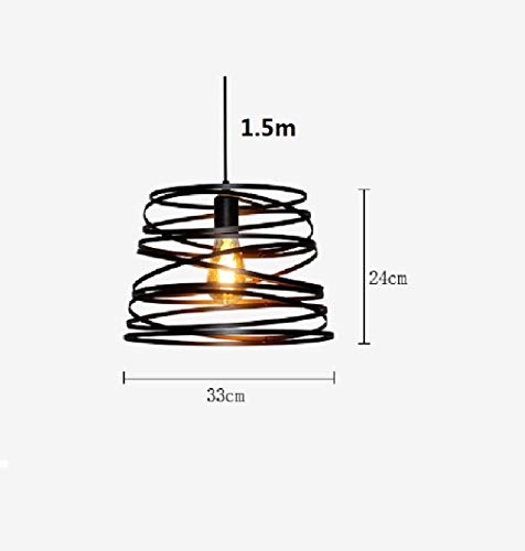 Plafonnier suspension industrielle en métal noir pour loft - 2