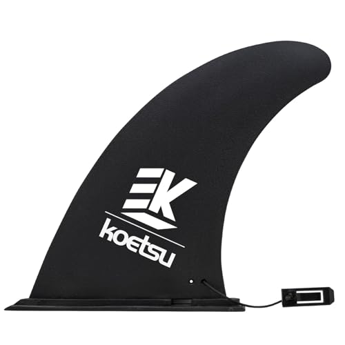 KOETSU SUPフィン 簡単ロック式で工具不要 高強度ポリマー製 の直進安定性 汎用設計でほぼ全てのパドルボード対応 ブラック セントラルフィン センターフィン パドルボードのフィン