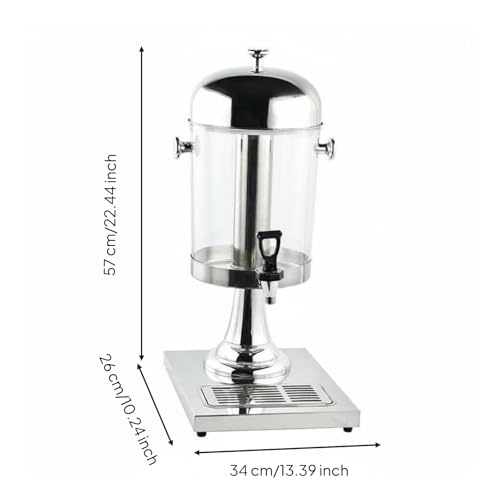 Dispensador de bebidas frías en acero plateado para buffet de hotel 5