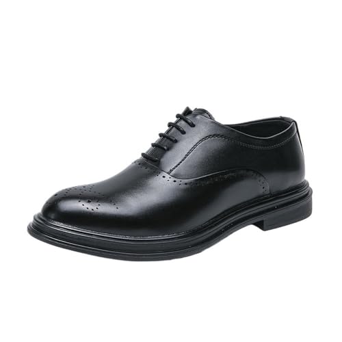 Wingtip Dress Shoes Lightweight Formal Shoes with Cushioned Comfort Men's Breathable Classic Brogues for All-Day Wear