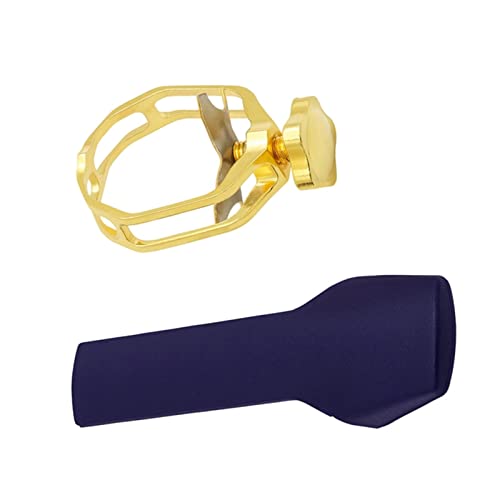 Saxophone Parts Single Screw Adjustment Saxophone Fastener Clip Compact Sax Ligature for Tenor/Alto Saxophone Mouthpiece