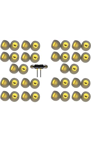 Image of Silicone Rubber Earbuds| Earpads, Earplugs, for Replacement in Earphones and Bluetooth Medium Size,Rubber Ear Cushion, Earphone Tips Medium Size (72 Pieces (36 Pairs))
