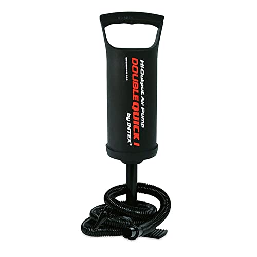 Bomba de Ar Manual Double Quick Intex Preto Pequena