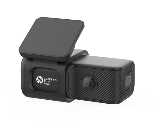 Image of HP Dash Cam F490w: Super HD 1296P, 121 Wide Lens, F2.0 Aperture, Low-Light Clarity, Wi-Fi app (Go Moto Plus), Loop Recording, Parking Mode, G-Sensor, mic, Speaker, 128GB microSD Support