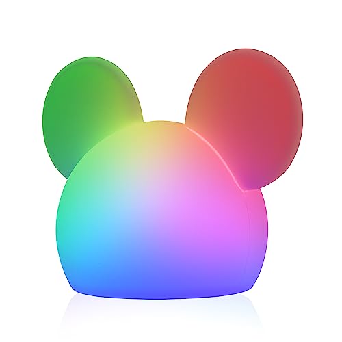 Disney Mickey Mouse Squishy Light, Color Changing, Night Light for Kids, USB Lamp, Battery Operated, Dimmable, Ideal for Bedroom, Playroom, Living Room, and More, 66944 by Disney - Image 8