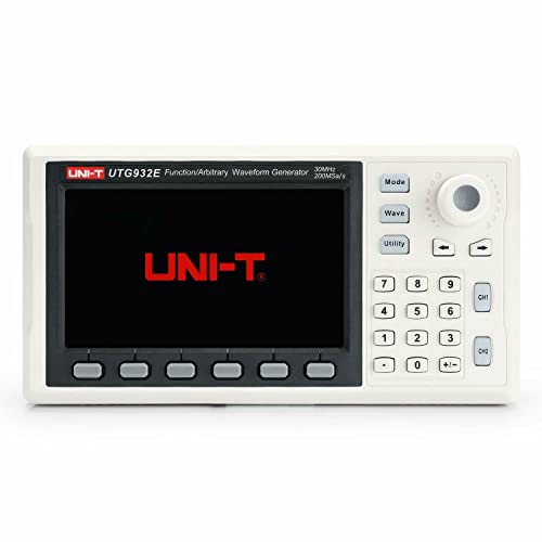 UNI T Generador de funciones de 30 MHz, UTG932E, generador de forma de onda arbitraria, 2 canales, 200 MSa/s, resolución vertical de 14 bits, enchufe europeo