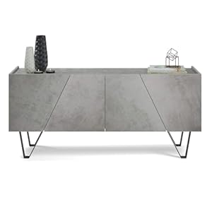Mobili Fiver Emma 4-türiges Sideboard Grauer Beton