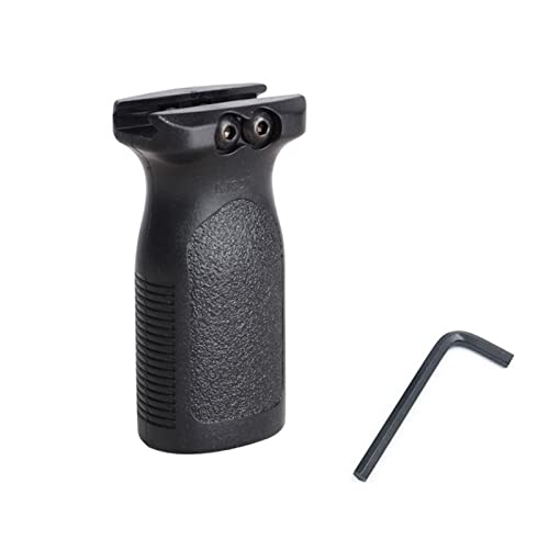 Janwien Poignée Verticale Ergonomique en Nylon pour Système de Rail de 20 mm, Noir