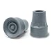 Steel-Reinforced 7/8" Crutch Tips - 1 Pair (Gray)